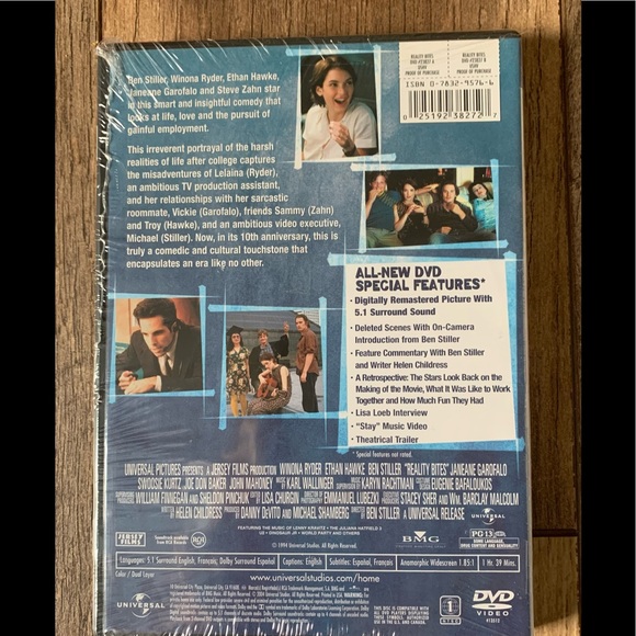 Brand New 10th Anniversary Edition DVD Reality Bites - Picture 2 of 2